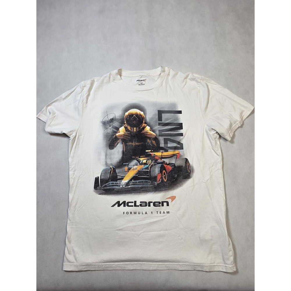 Mclaren F1 Racing Team Landon Norris Hollister T-shirt Men's Relaxed Fit Large